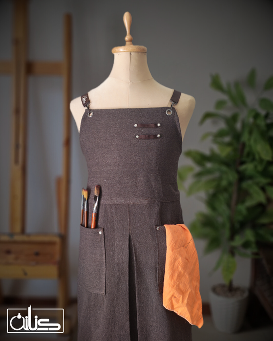 Brown Split Leg Apron