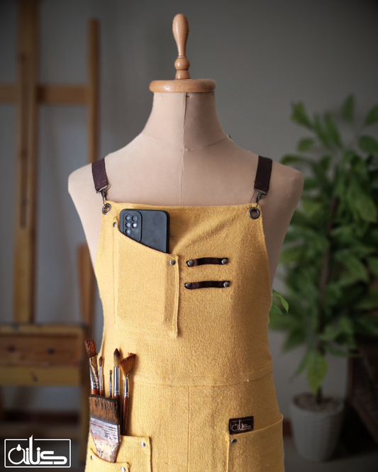 Canary Yellow Split Leg Apron