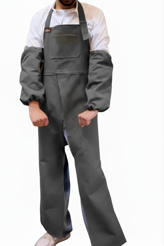 Grey Full-Body Apron