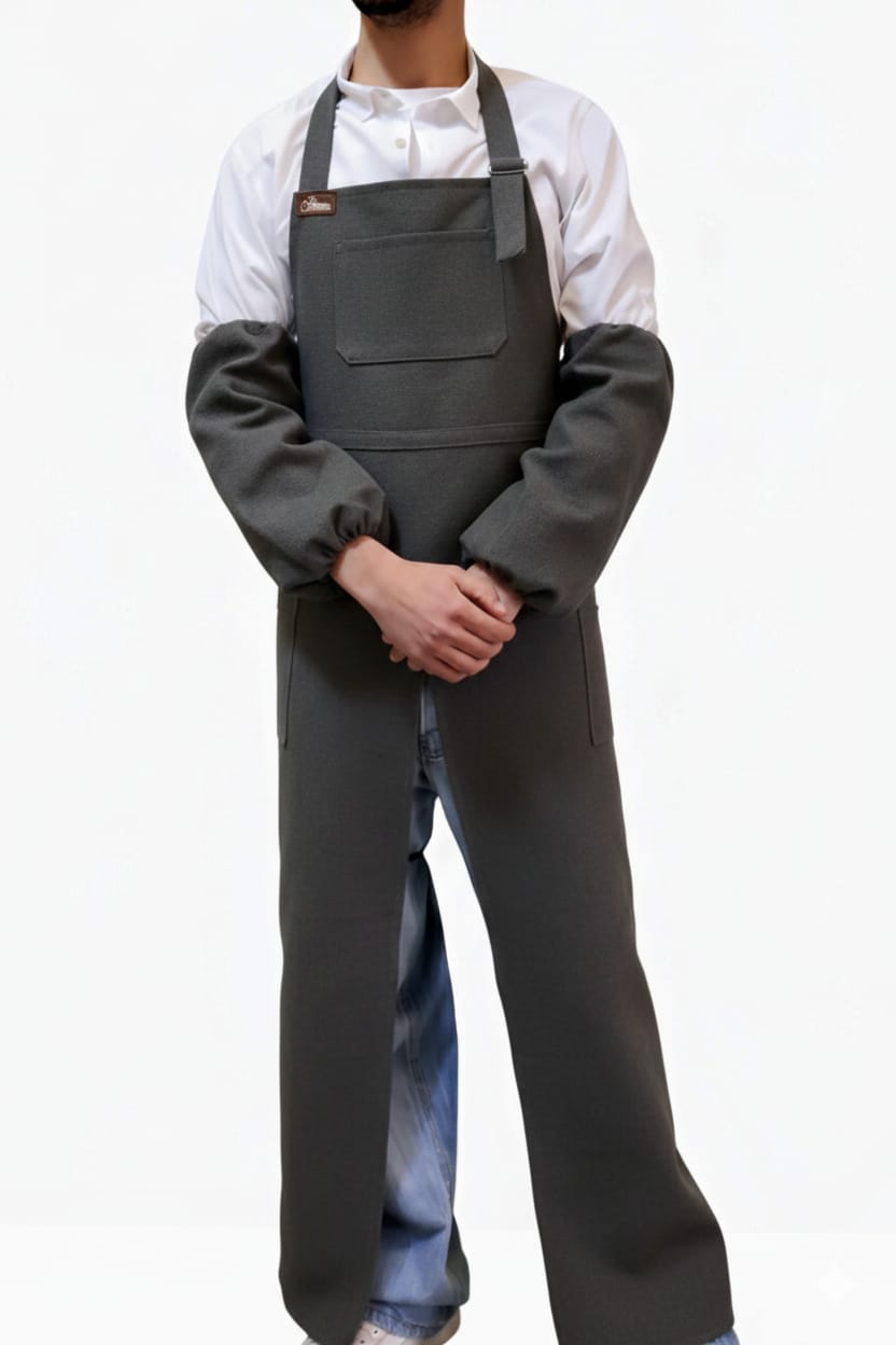 Grey Full-Body Apron